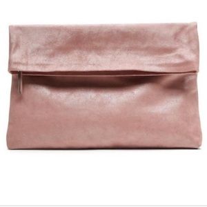 Banana Republic Italian Suede Fold-over Clutch